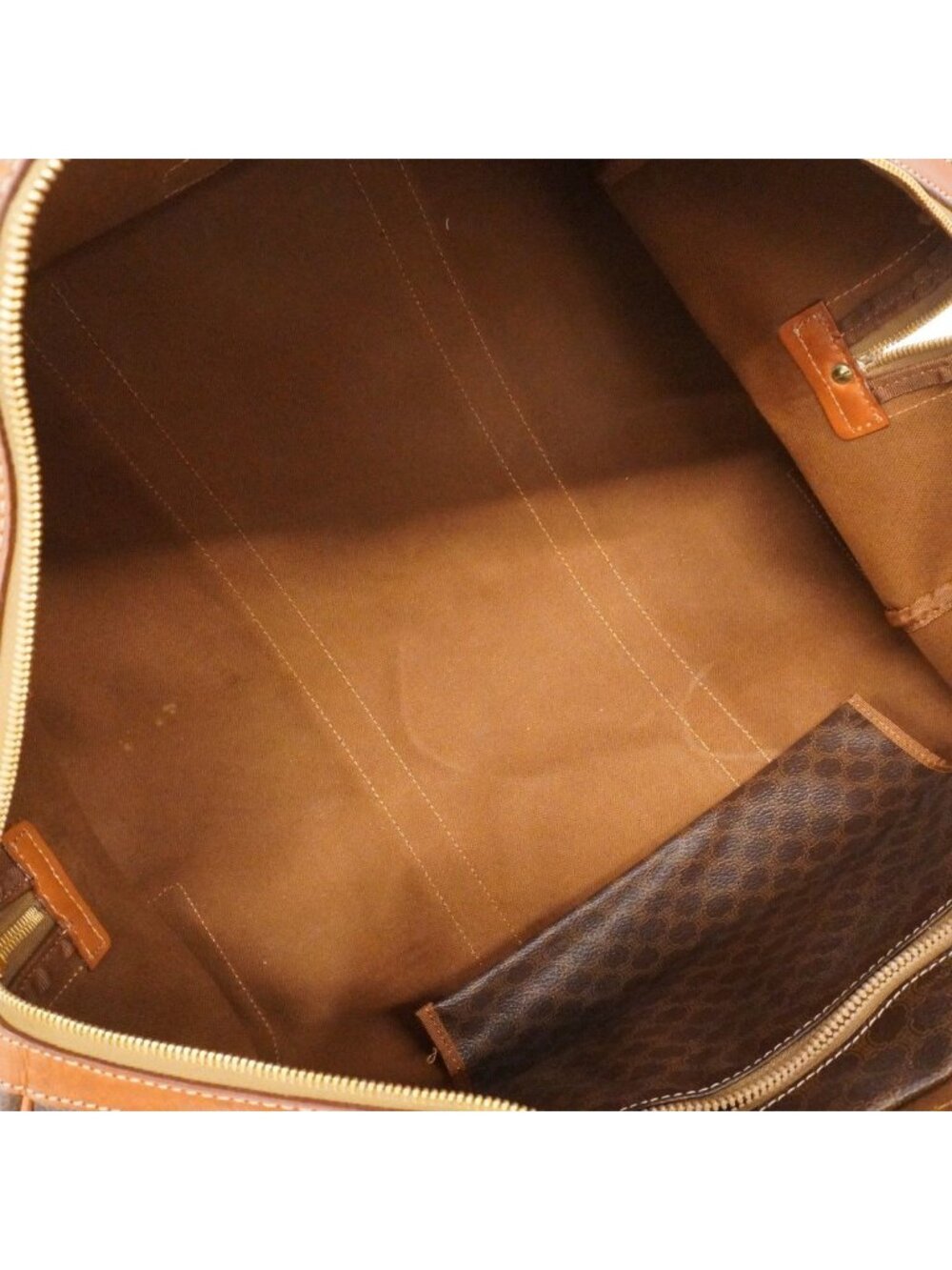 Celine Boston Bag Macadam Brown Gold - Picture 4 of 10